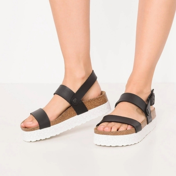 Papillio Women Cameron MarblStrappy Chunky Tractor Platform shoes Sandals sz 9.5 - Picture 1 of 15